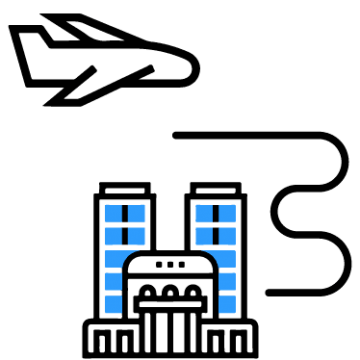 Pick up and drop off icon }}